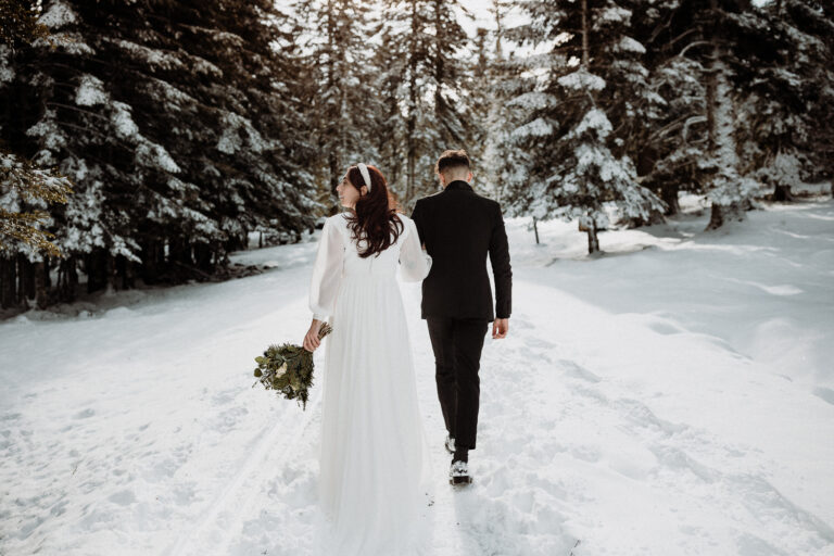 Mariage en hiver dans les Pyrénées